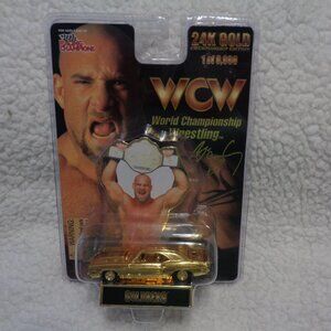 Goldberg WCW 24K Gold Championship Edition Racing Champions 1/64 Car Vintage